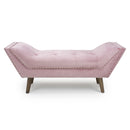 Mulberry Brushed Velvet Tufted Button Chaise by Lavishway | Chaise Lounges-37320