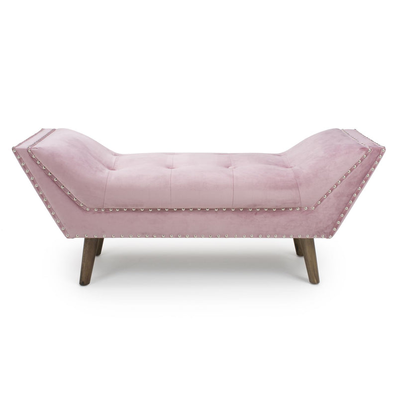 Mulberry Brushed Velvet Tufted Button Chaise by Lavishway | Chaise Lounges-37320