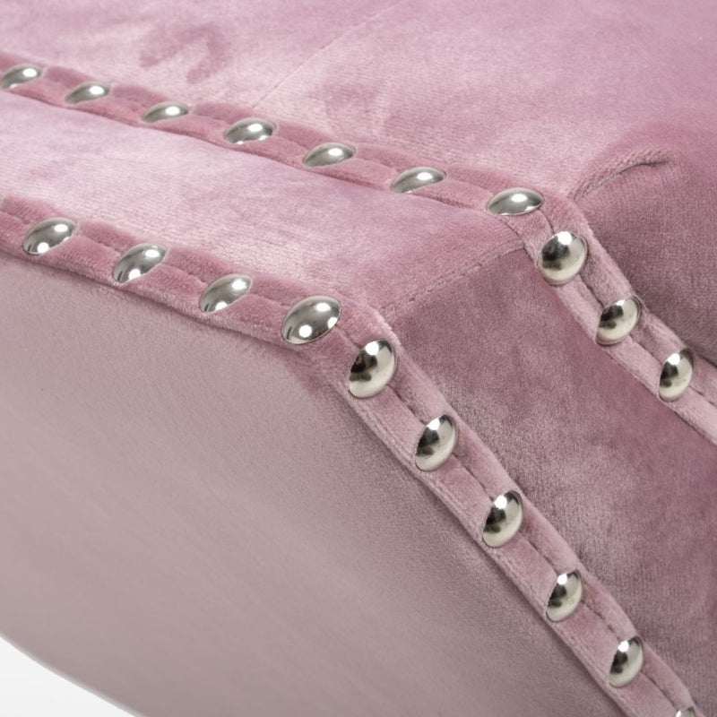 Mulberry Brushed Velvet Tufted Button Chaise by Lavishway | Chaise Lounges-37322