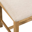 Chunky Fabric Seat Dining Chair Set of 2 by Lavishway | Dining Chairs-37185