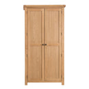 Chunky Oak Solid Wood 2 Doors Wardrobe by Lavishway | Wardrobe-32620