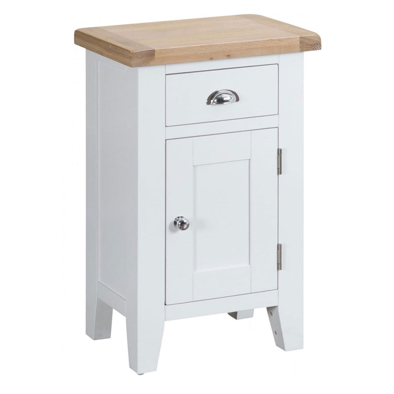 Tattershall Oak Top Small Cupboard in White by Lavishway | Cupboards & Cabinets-33005