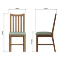 Guildford Fabric Seat Dining Chair Set of 2 by Lavishway | Dining Chairs-36787