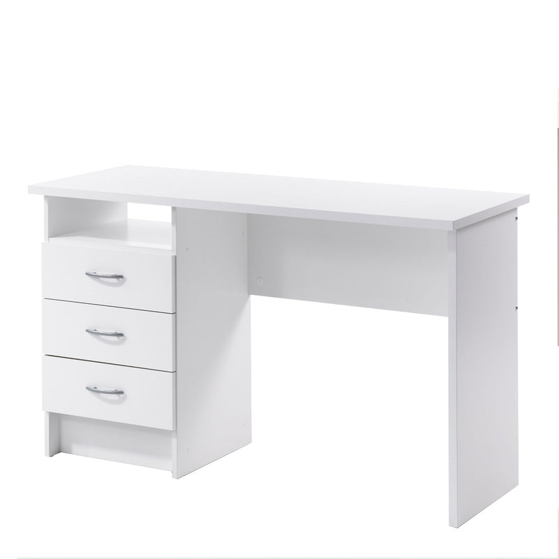 Function Plus White 3 Drawers Desk by Lavishway | Desk Pedestals-29601