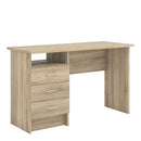 Function Plus Oak Finish 3 Drawers Desk by Lavishway | Desk Pedestals-29606