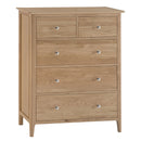 Nordic Classic Oak 5 Chest Of Drawers by Lavishway | Chest Of Drawers-32293
