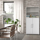 Prima White 2 Doors Cabinet With 4 Shelves by Lavishway | Book Shelves and Cabinets-29038