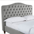 Sorrento Contemporary Grey Fabric Bed by Lavishway | Fabric Beds-37593