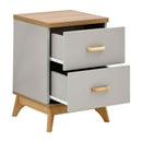 Grey Painted 2 Drawer Bedside Cabinet by Lavishway | Bedside Tables-43468