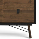 Ry Black & Walnut Finish Chest of 6 Drawers by Lavishway | Chest Of Drawers-29319