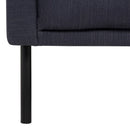 Larvik Fabric 3 Seater Sofa with Black Legs by Lavishway | Fabric Sofas-30368