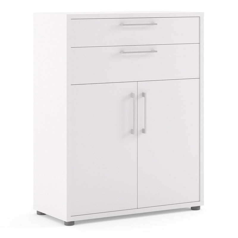 Prima White 2 Doors 2 Drawers Filing Cabinet by Lavishway | Filing Cabinets-29263