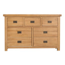 Chunky Solid Oak 3 Over 4 Chest of Drawer by Lavishway | Chest Of Drawers-32788