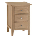 Nordic Oak Large 3 Drawers Bedside Cabinet by Lavishway | Bedside Tables-32261