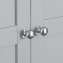 Tattershall Oak Top Large Wardrobe in Grey by Lavishway | Wardrobe-33004