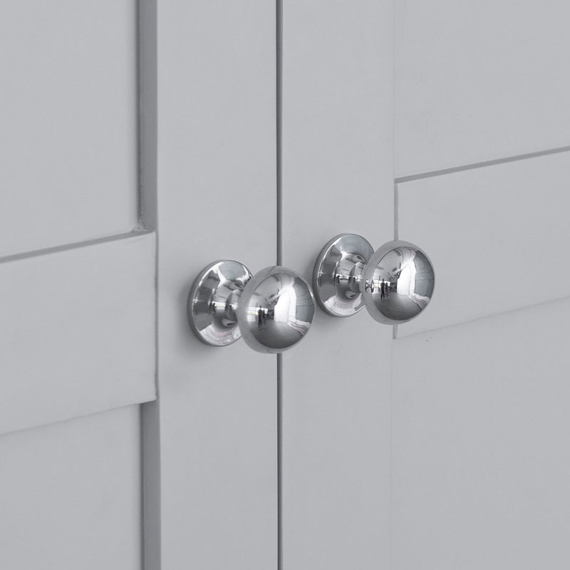 Tattershall Oak Top Large Wardrobe in Grey by Lavishway | Wardrobe-33004