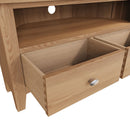 Guildford Solid Oak 2 Drawer Corner TV Unit by Lavishway | TV Units Cabinets-36685