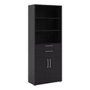 Prima 2 Doors Bookcase with 5 Shelves by Lavishway | Book Shelves and Cabinets-29194