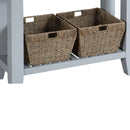 Tattershall Oak Top Console Table in Grey by Lavishway | Hallway Console Table-35951