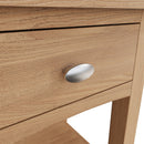 Guildford Solid Oak 1 Drawer Lamp Table by Lavishway | Side Tables-32005
