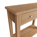 Guildford Solid Oak Console Table by Lavishway | Hallway Console Table-36659