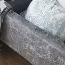 Crushed Velvet Storage Bench in Grey by Lavishway | Benches & Storage Benches-43553