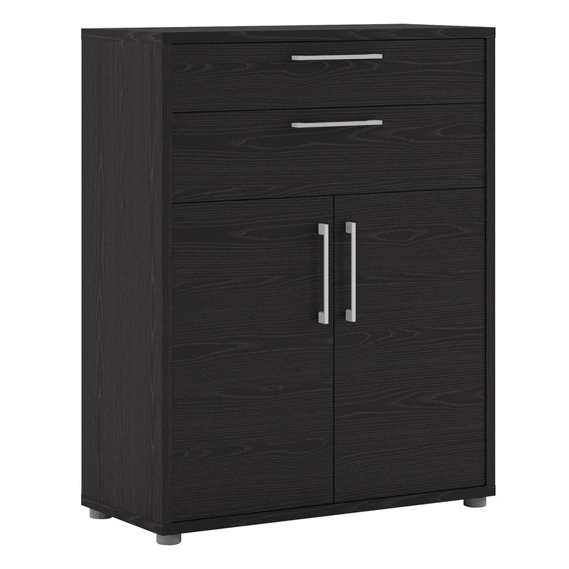Prima Black Woodgrain 2 Doors Filing Cabinet by Lavishway | Filing Cabinets-29257