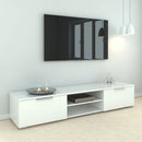 Match White High Gloss 2 Drawers TV Unit by Lavishway | TV Units Cabinets-29454