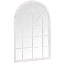 Arched White Round Shape Window Mirror by Lavishway | Contemporary Mirrors-31218