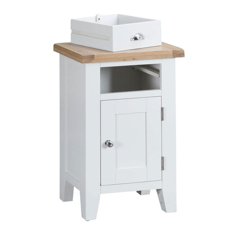 Tattershall Oak Top Small Cupboard in White by Lavishway | Cupboards & Cabinets-33008