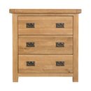 Chunky Oak Wood 3 Drawer Chest by Lavishway | Chest Of Drawers-37280