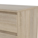 Naia Oak Finish Wide Chest of 6 Drawers by Lavishway | Chest Of Drawers-29381