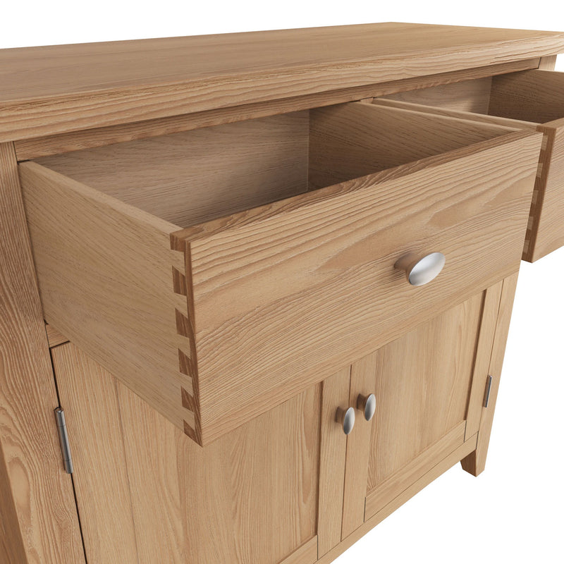 Guildford Solid Oak 2 Drawers Slim Sideboard by Lavishway | Sideboards-31949