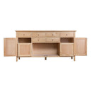 Nordic Oak 6 Drawers Extra Large Sideboard by Lavishway | Sideboards-32340