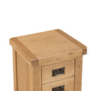 Chunky Oak 3 Drawer Small Bedside Cabinet by Lavishway | Bedside Tables-37291
