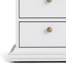 Paris Bedside 2 Drawers in White and Oak by Lavishway | Bedside Tables-42206