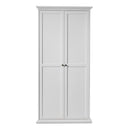 Paris 2 Doors Wardrobe in White by Lavishway | Wardrobe-42108