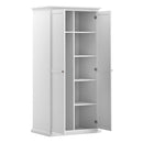 Paris 2 Doors Wardrobe in White by Lavishway | Wardrobe-42109