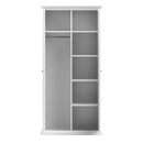 Paris 2 Doors Wardrobe in White by Lavishway | Wardrobe-42107