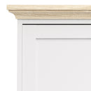 Paris 2 Doors Wardrobe in White and Oak by Lavishway | Wardrobe-42120