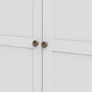 Paris 2 Doors Wardrobe in White and Oak by Lavishway | Wardrobe-42119