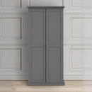 Paris 2 Doors Wardrobe in Matt Grey by Lavishway | Wardrobe-42122