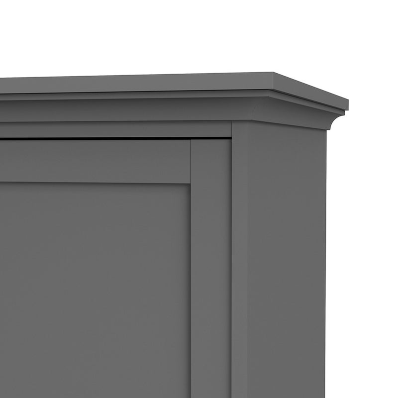 Paris 2 Doors Wardrobe in Matt Grey by Lavishway | Wardrobe-42128