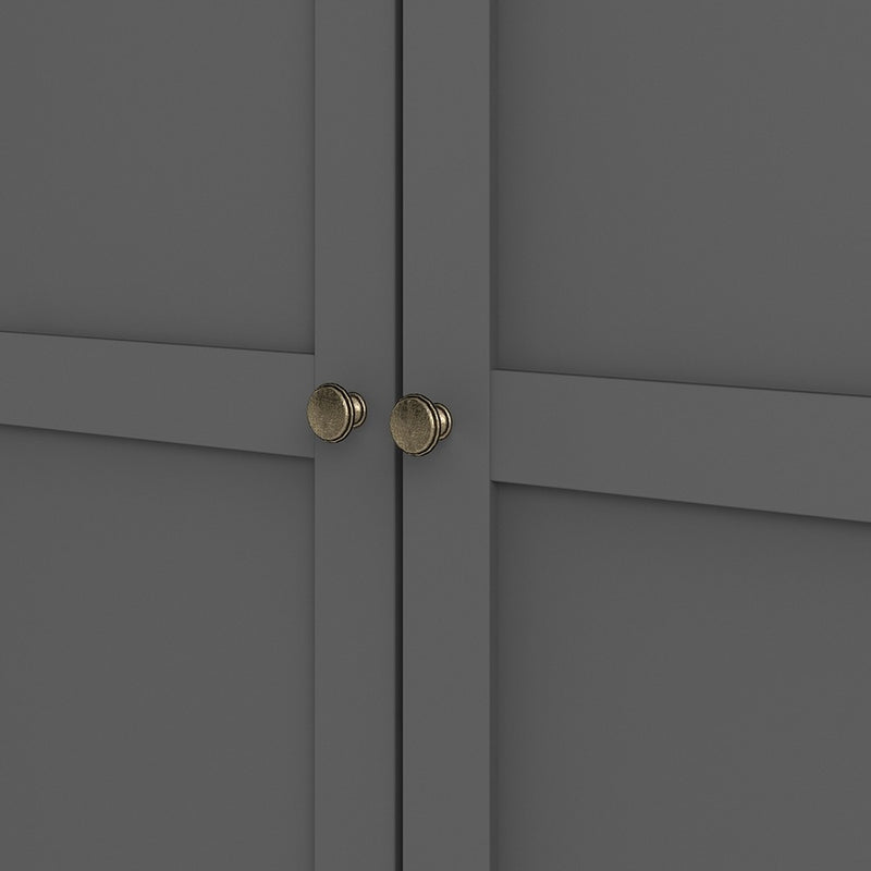 Paris 2 Doors Wardrobe in Matt Grey by Lavishway | Wardrobe-42127