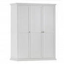 Paris 3 Doors Wardrobe in White by Lavishway | Wardrobe-42050