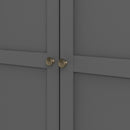 Paris 3 Doors Wardrobe in Matt Grey by Lavishway | Wardrobe-42100