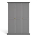Paris 3 Doors Wardrobe in Matt Grey by Lavishway | Wardrobe-42098