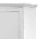 Paris 4 Doors Wardrobe in White by Lavishway | Wardrobe-42066