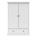 Paris 2 Doors Wardrobe in White by Lavishway | Wardrobe-42132
