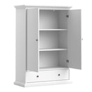 Paris 2 Doors Wardrobe in White by Lavishway | Wardrobe-42133